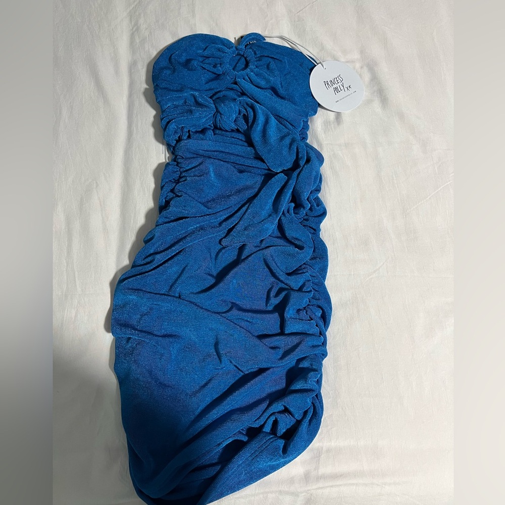 Strapless mini dress